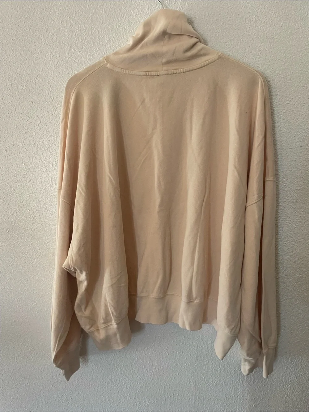 J.Crew Magic Rinse Turtleneck Sweatshirt Size 3X Plus Cream 100% Cotton NWT
